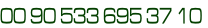 00 90 533 695 37 10
